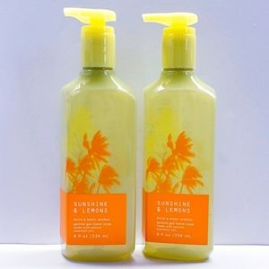 Bath & Body Works SUNSHINE & LEMONS Gentle Gel Hand Soap, 8 fl oz (2 pack)